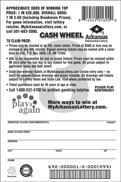 Cash Wheel - Game No. 692