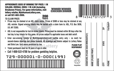 Winner Winner Chicken Dinner - Game No. 729