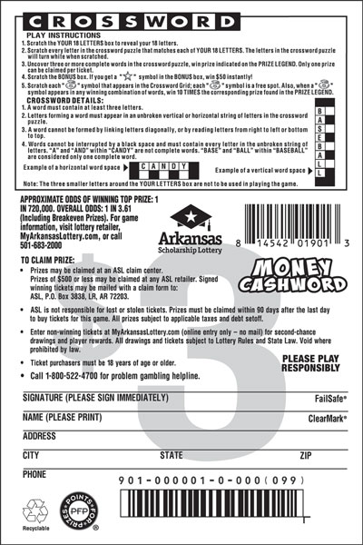 Money Cashword - Game No. 901