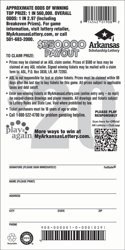 $350,000 Payout - Game No. 908 - Back $350,000 Payout - Game No. 908