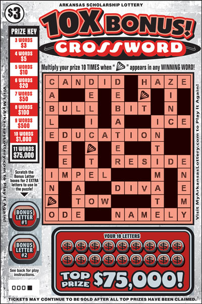 10X Bucks! Crossword - Game No. 486 - Front 10X Bucks! Crossword - Game No. 486