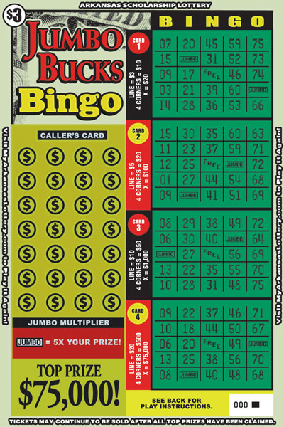 Jumbo Bucks Bingo - Game No. 586