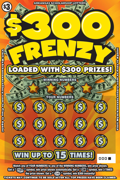 $300 Frenzy - Game No. 596 - Front $300 Frenzy - Game No. 596