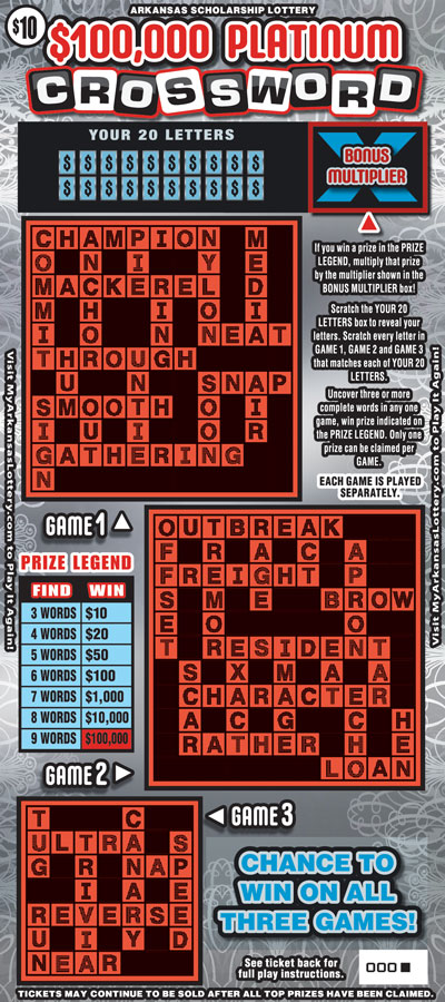$100,000 Platinum Crossword - Game No. 891