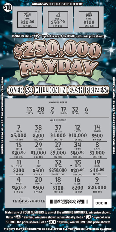 $250,000 Payday - Game No. 592 - Uncovered $250,000 Payday - Game No. 592