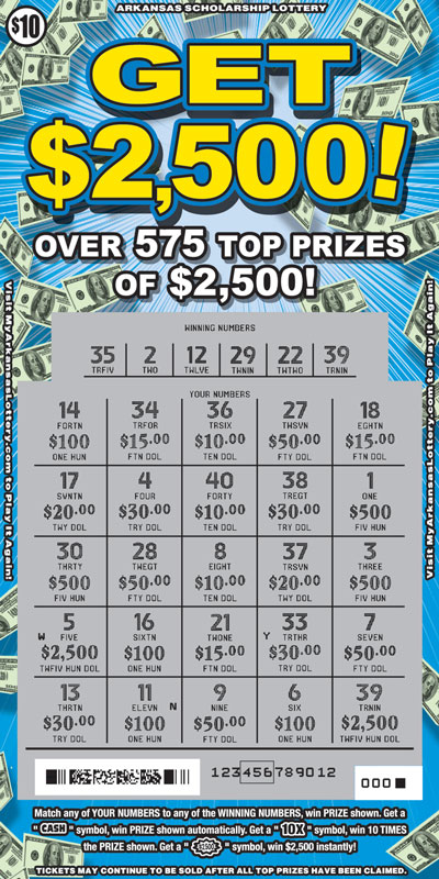 Get $2,500! - Game No. 713