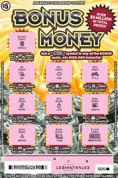 Bonus Money - Game No. 749