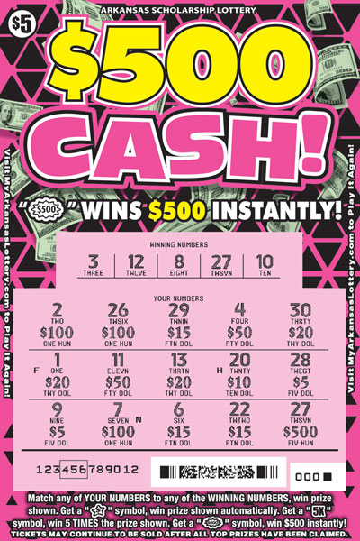 $500 Cash! - Game No. 768
