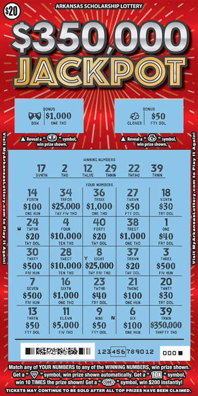 $350,000 Jackpot - Game No. 855