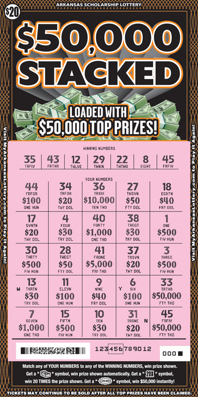 $50,000 Stacked - Game No. 877