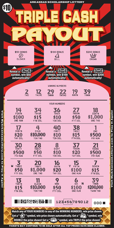 Triple Cash Payout - Game No. 890