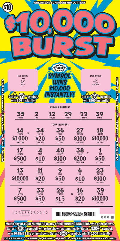 $10,000 Burst - Game No. 907 - Uncovered $10,000 Burst - Game No. 907